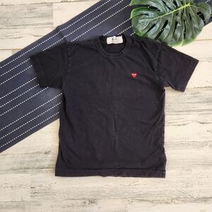 Play Commes Des Garcons Classic Heart T-Shirt Black Short Sleeve Size Small